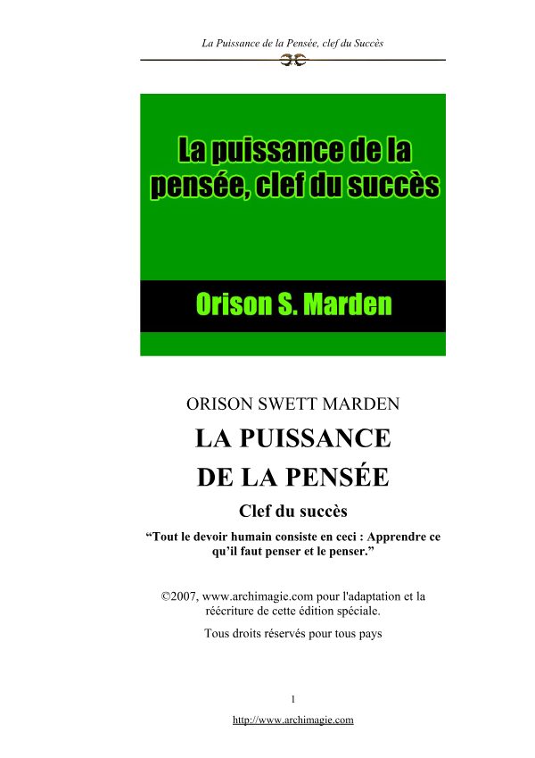 La puissance de la pensée
