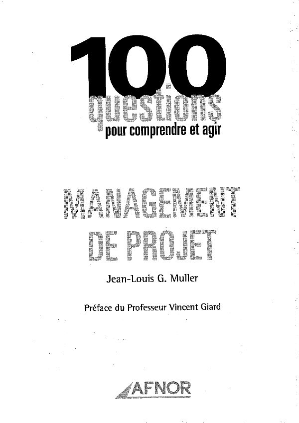 100 question pour gestion de projet