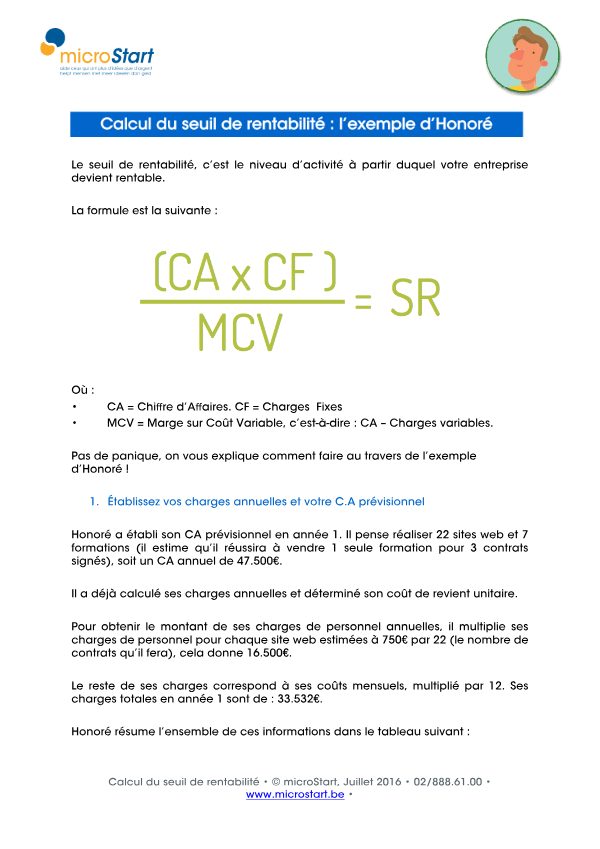 Seuil rentabilité
