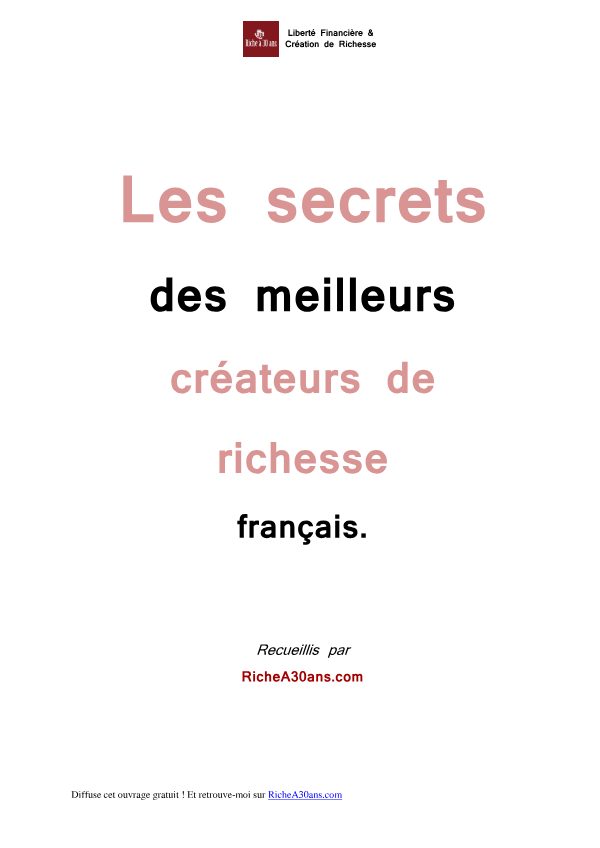 Secret des riches
