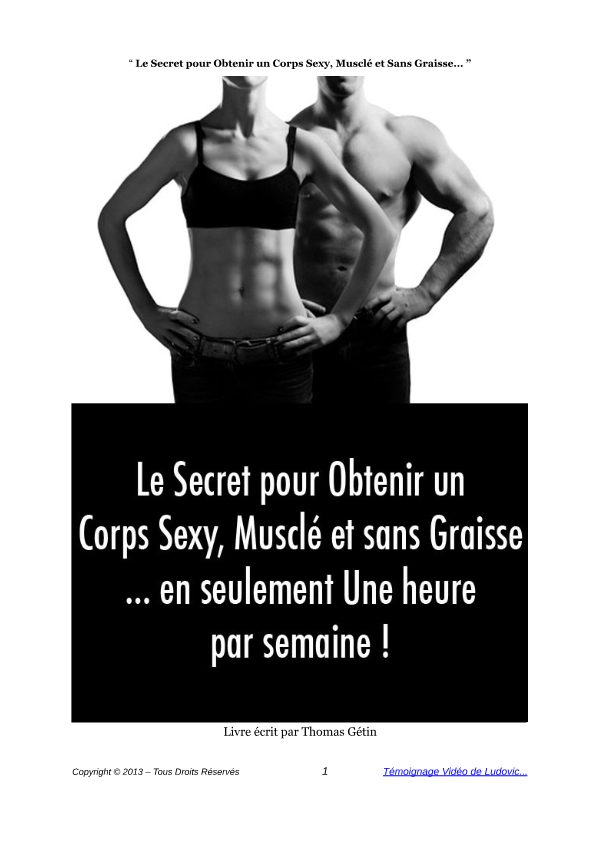 Un corps musclé et sans graisse