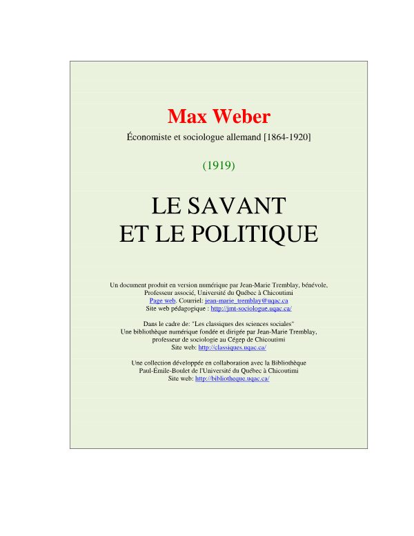Savant et politique