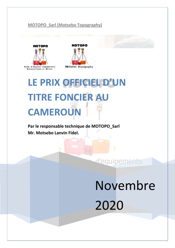 LE PRIX OFFICEL D'UN TITRE FONCIER