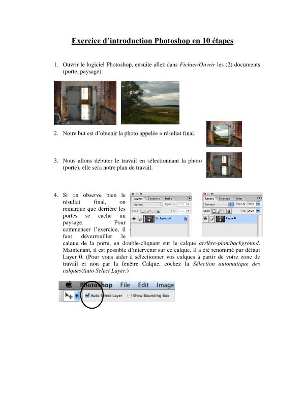 Exo Photoshop - Introduction en 10 étapes