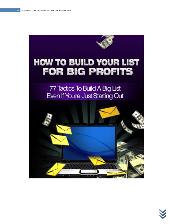 Comment construire votre liste de profits