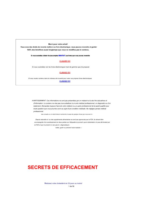 Réduisez votre cholestérol en 33 jours ou moins!