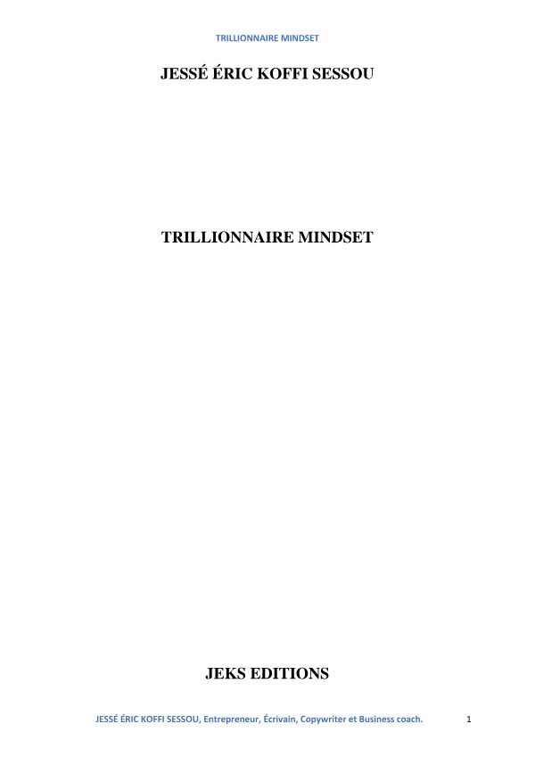 Trilionaire mindset