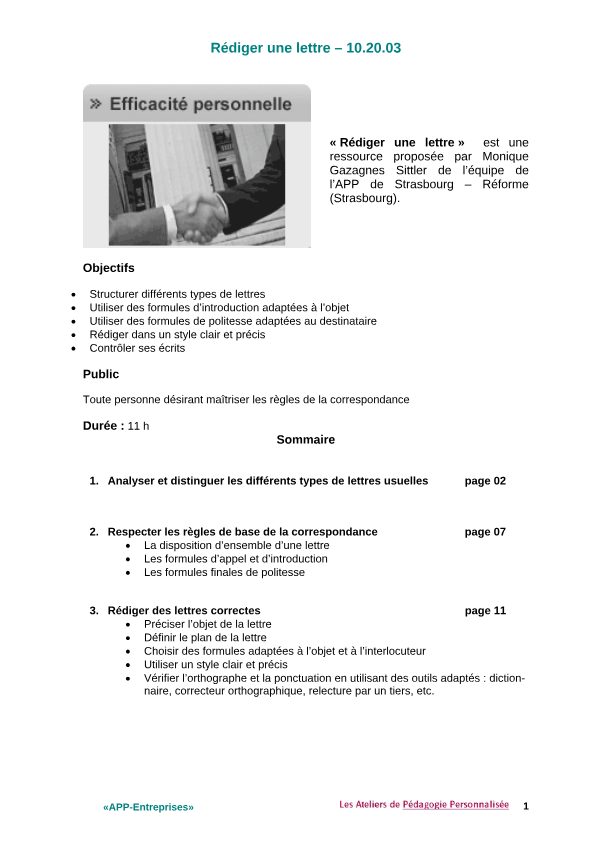Redac lettre