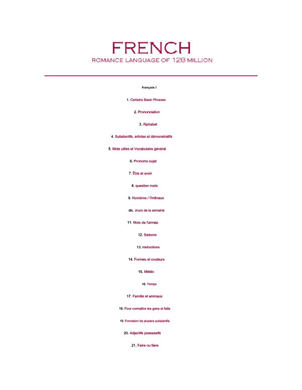 Apprendre le français