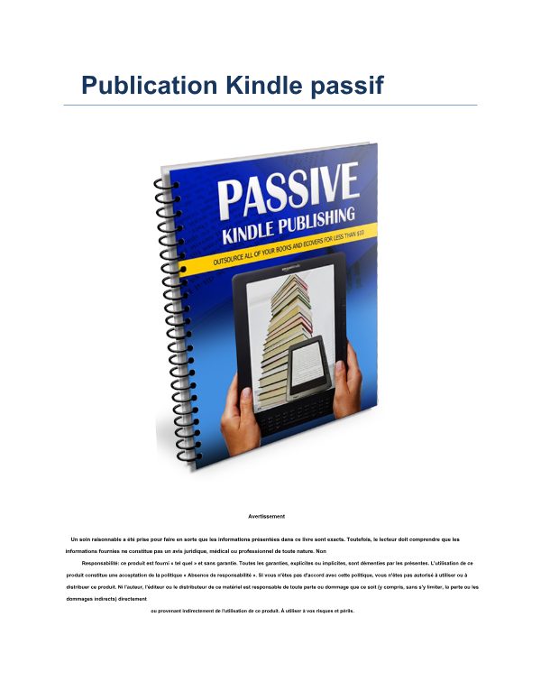 Édition Kindle passif